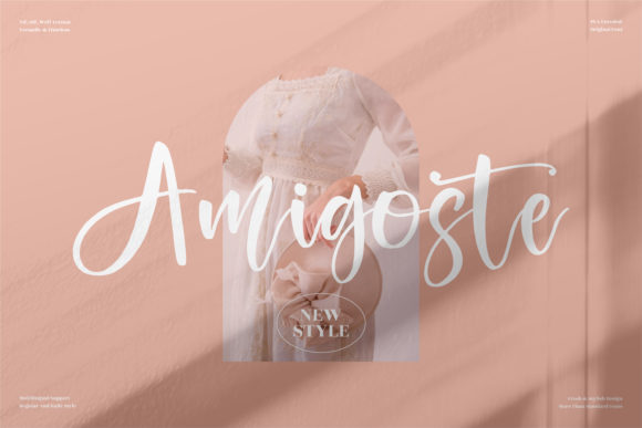 Amigoste: A Refined Script Typeface for Editorial Elegance
