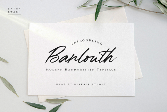 Barlouth: A Delicate Script Font for Elegant Editorial Design