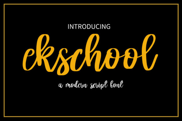 Ekschool: A Chic Script Font for Modern Branding Projects