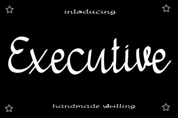 Executive Font: A Refined Script for Editorial Design
