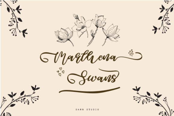 Marthena Swans: The Elegant Script Font for Handmade Brands