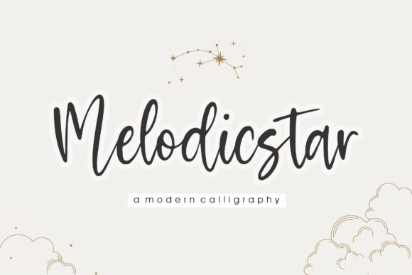 Melodicstar: A Playful Script Font for Small Business Branding