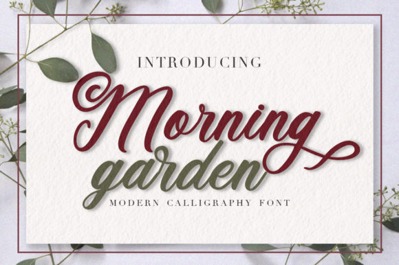 Morning Garden: A Script Typeface for Editorial Calm