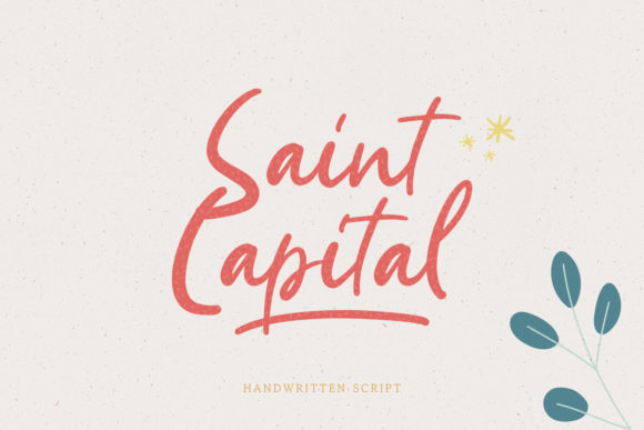 Saint Capital: A Playful Script Font for Editorial Design
