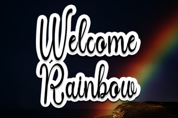 Welcome Rainbow: A Refined Script Font for Modern Web Design